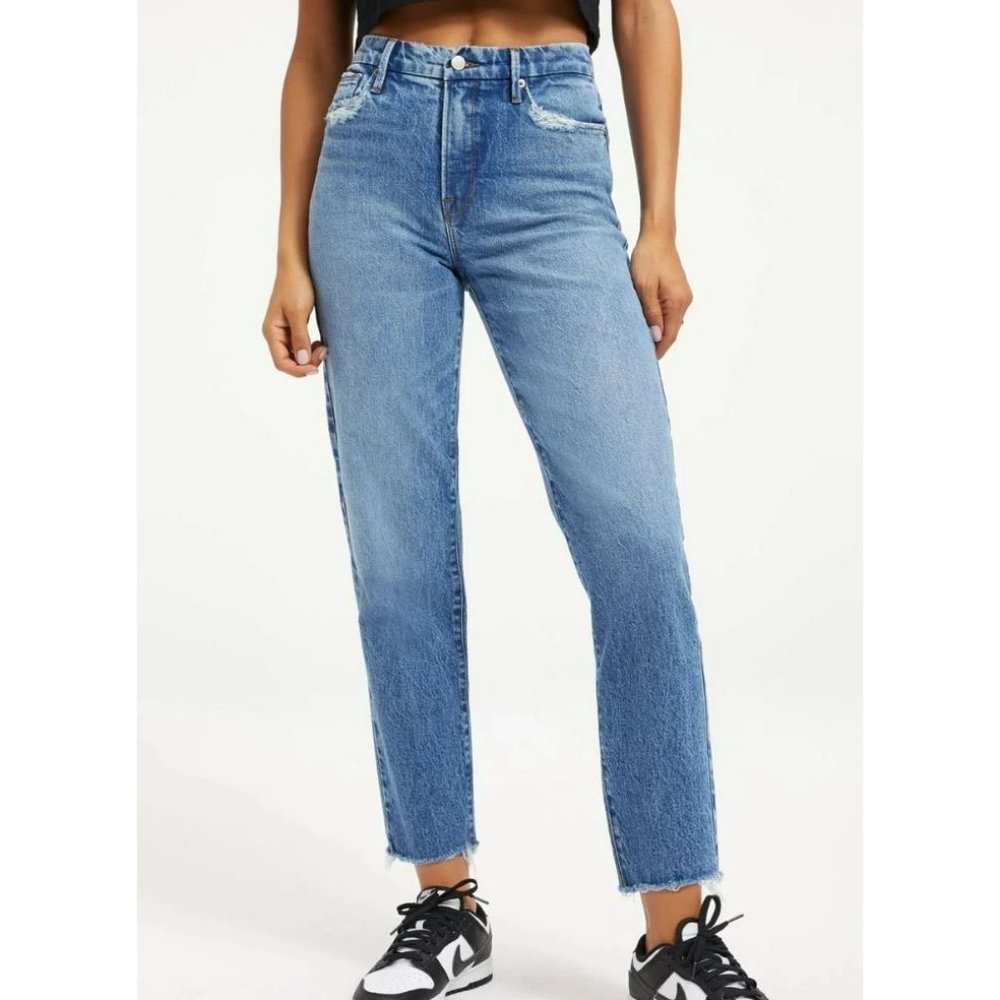 Good American Good Vintage Fray Jeans Size 12 NWT